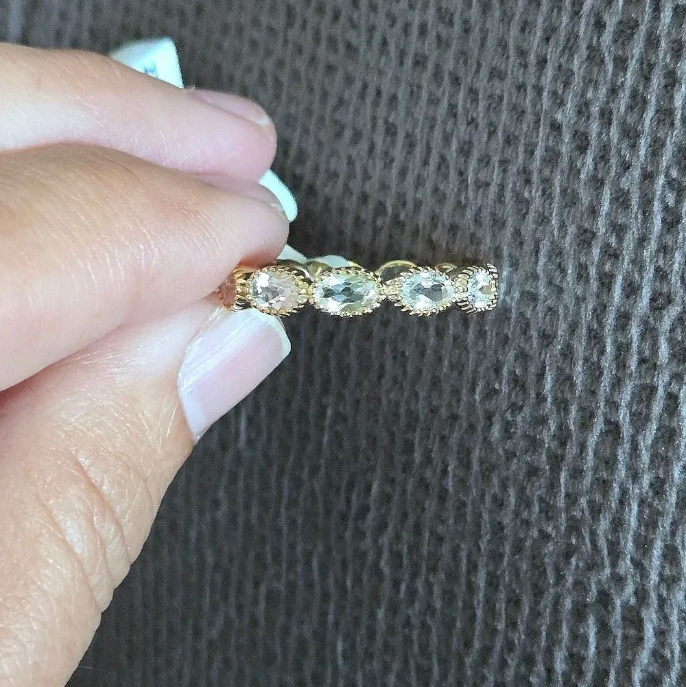 Shaanti Multi Ellipse White Topaz Ring💍 - NWT